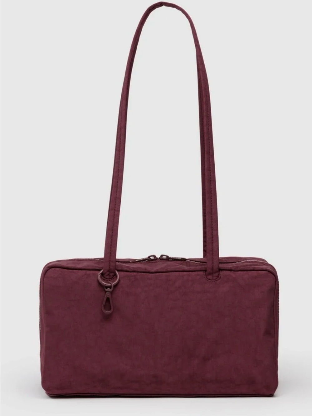BAGGU Mahogany Small Nylon Bowler Bag